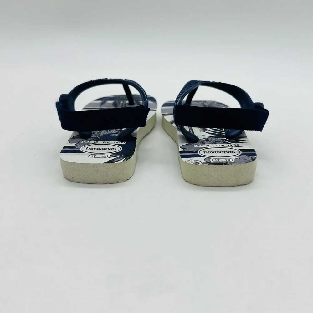 HAVAIANAS BLUE THONG TROPICAL SANDALS BABY SIZE 4